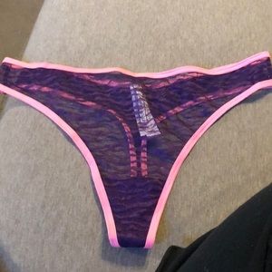Pink Victoria’s Secret zebra lace undies